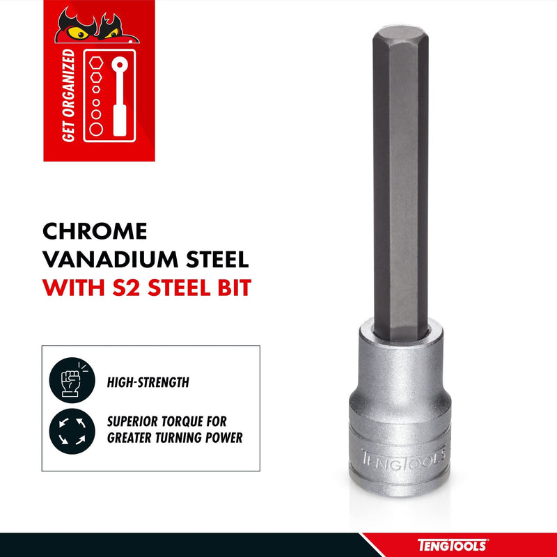 Teng Tools 1/2" Extra Long Hex Bit Socket Metric 10mm Teng Tools - Dynamic Drive