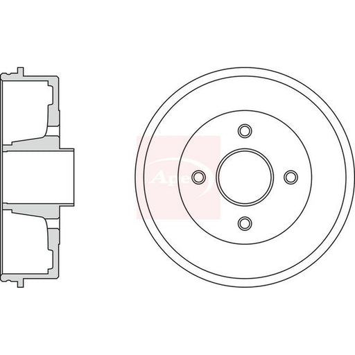Apec Brake Drum Assembly Rear fits Nissan Kubistar 2003-2009 1.2 1.5 1.6