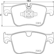 DON Front Brake Pad Set fits Citroën Berlingo 2018-2019 1.2 1.5 1.6