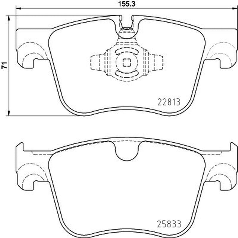 DON Front Brake Pad Set fits Citroën Berlingo 2018-2019 1.2 1.5 1.6