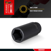 Teng Tools 3/8" Deep Impact Socket ANSI Metric 16mm Teng Tools - Dynamic Drive