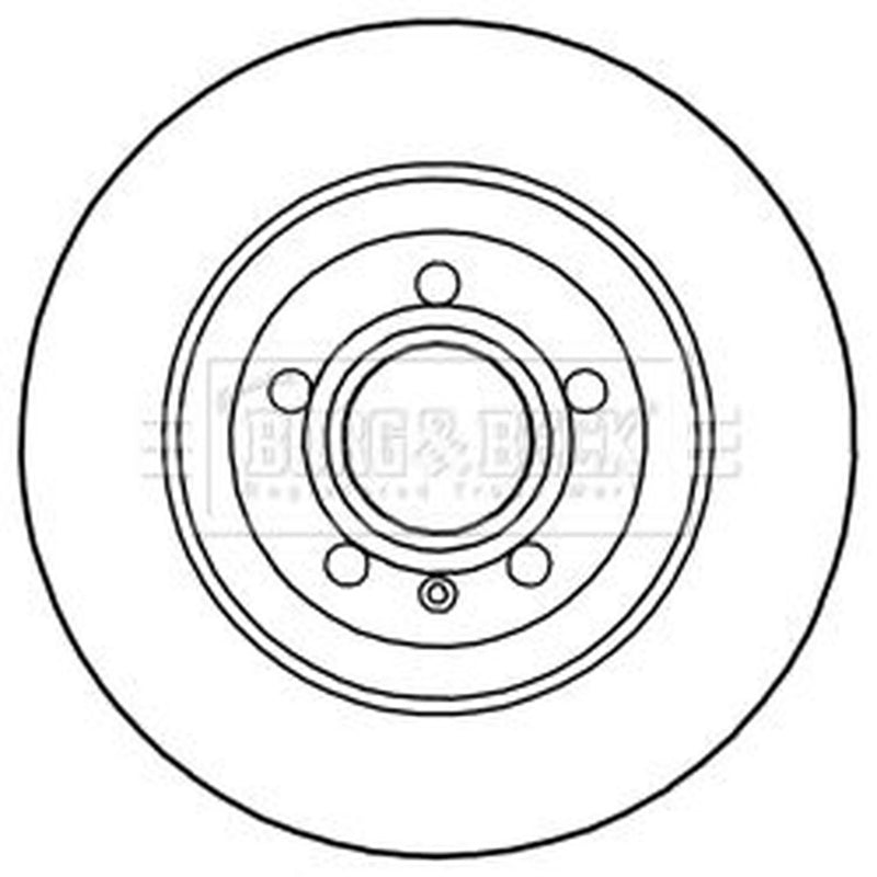 Borg & Beck 2 x Solid Brake Discs fits Audi A6 Allroad C6 2006-2011 2.7 3.0