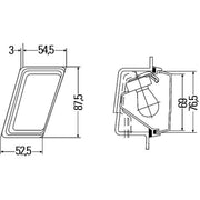 Hella Auxiliary Direction Indicator lateral installation C fits Mercedes-Benz LK