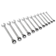 Sealey Reversible Ratchet Combination Spanner Set 12pc Metric S0840 Siegen by Sealey - Dynamic Drive