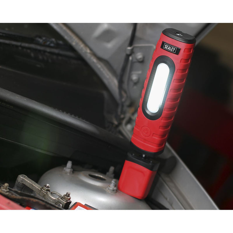 Sealey Rechargeable 360 Inspection Light 16 SMD LED & 3W LED Red 2 x Lithium-ion Sealey - Dynamic Drive