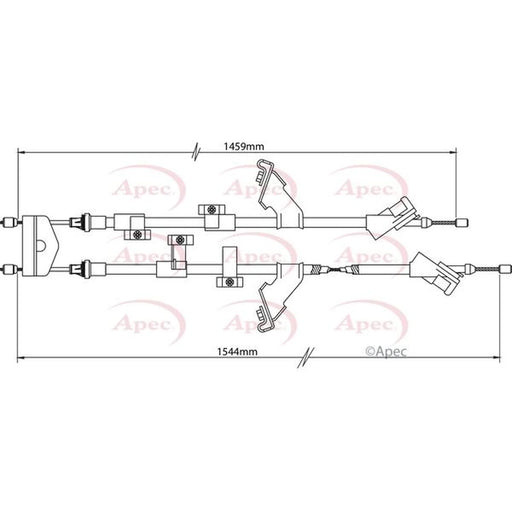 Apec Handbrake Cable Rear CAB1152