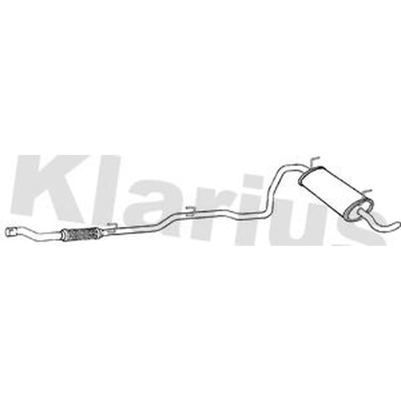 Klarius Box With Tail Pipe Rear fits Fiat Panda 2004 on 1.2