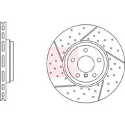 Apec 2 x Perforated/Vented Brake Discs fits BMW 3 2004-2012