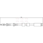 Apec Brake Hydraulic Hose Line Rear Left fits Ford Fiesta 2015-2017 1.6