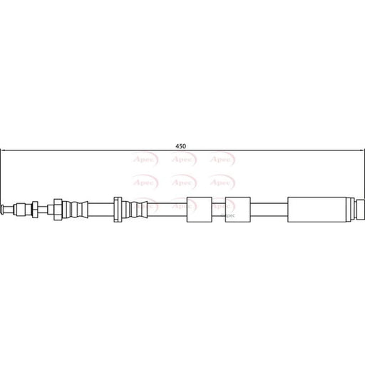 Apec Brake Hydraulic Hose Line Rear Left HOS4153