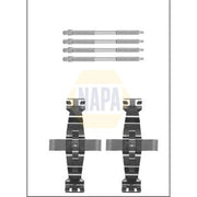 NAPA Brake Pad Accessory Fitting Kit Front fits Audi A6 C7 2014-2018 2.0 2.8 3.0