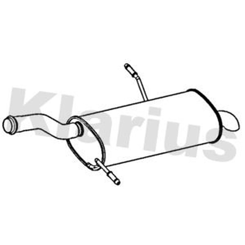 Klarius Box With Tail Pipe Rear fits Citroën C4 Grand Picasso I 2006-2013
