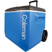 Coleman Blue 60QT Tricolour Wheeled Camping Cooler Coleman  - Dynamic Drive