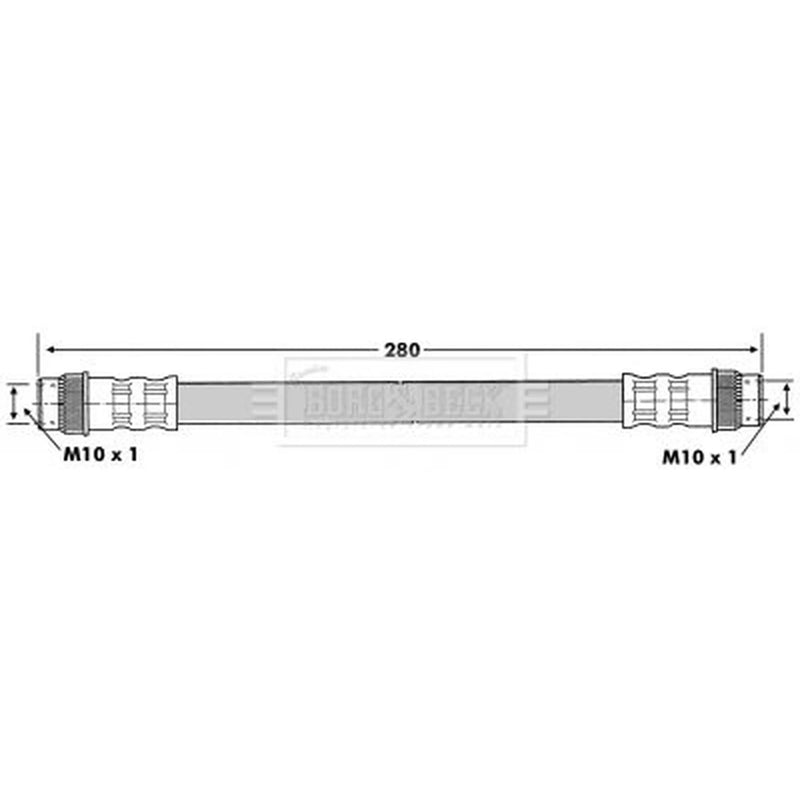 Borg & Beck Brake Hydraulic Hose Line inner BBH6765
