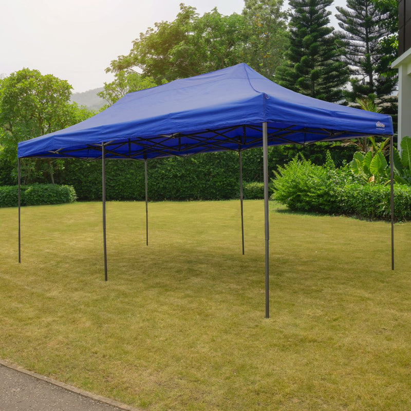 Dellonda 3x6m Pop-Up Gazebo Heavy Duty Carry Bag Rope Stakes & Weight Blue Dellonda - Dynamic Drive