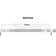 Borg & Beck Brake Hydraulic Hose Line outer BBH9106