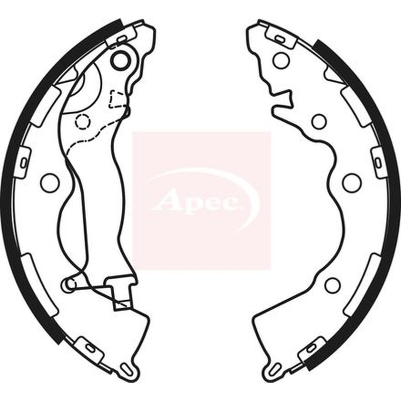 Apec Brake Shoe Set Axle Kit fits Hyundai Accent III 2005-2010 1.4 1.5 1.6