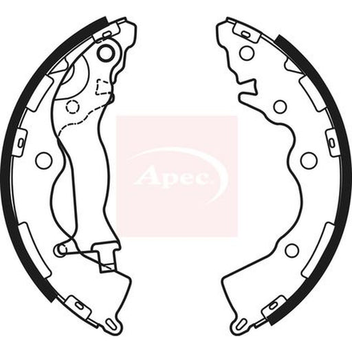 Apec Brake Shoe Set Axle Kit fits Hyundai Accent III 2005-2010 1.4 1.5 1.6