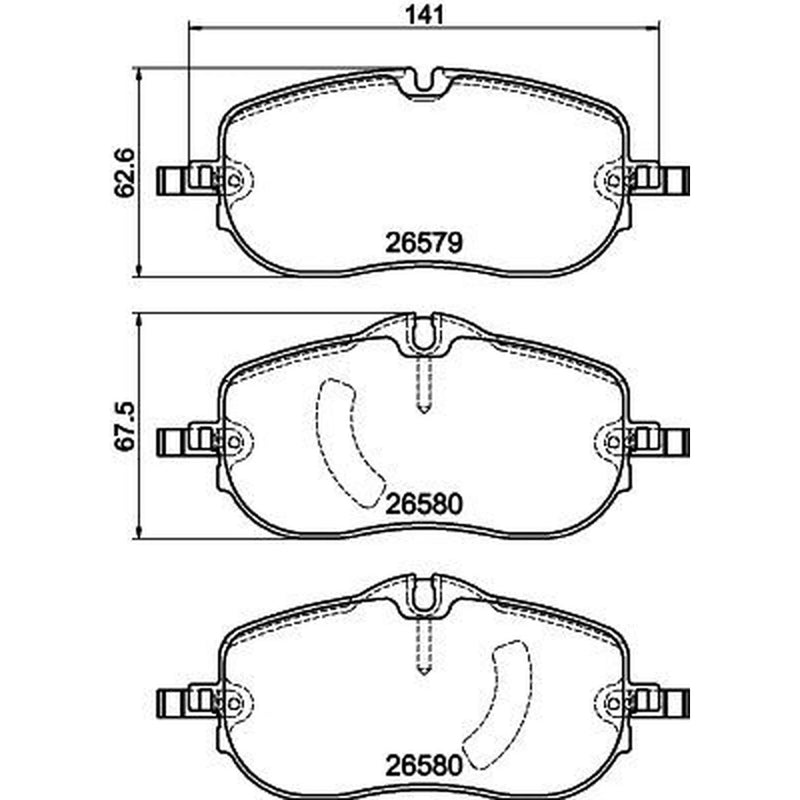 DON Front Brake Pad Set fits Mercedes-Benz C-Class 2021 on 206.041