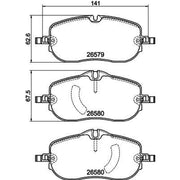 Mintex Front Brake Pad Set fits Mercedes-Benz C-Class 2021 on 206.041