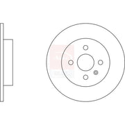 Apec 2 x Solid Rear Brake Discs SDK6136-x2