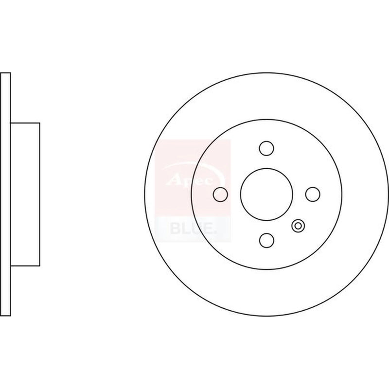 Apec 2 x Solid Rear Brake Discs SDK6136-x2