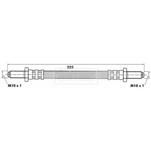 Borg & Beck Brake Hydraulic Hose Line Right BBH6513