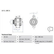 Bosch Car Alternator 12V 0 986 084 590
