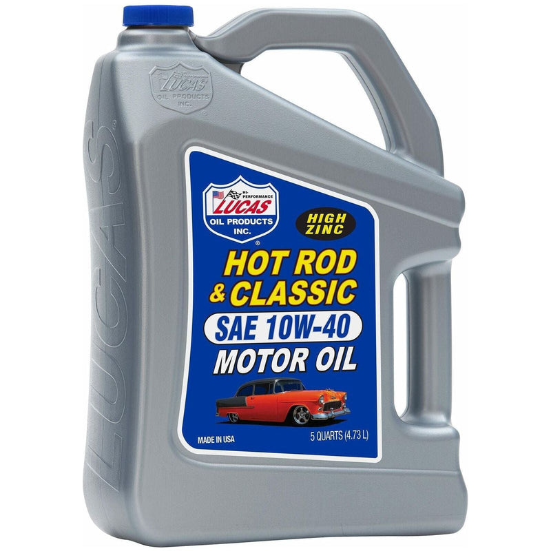 Lucas Oil Hot Rod & Classic 10W40 Car Engine Oil 4.54 Litre 10683 3X1/5 QUART Town Tools - Dynamic Drive