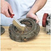 Sealey Wire Brush Brassed Steel Plastic Handle WB05/R Sealey - Dynamic Drive