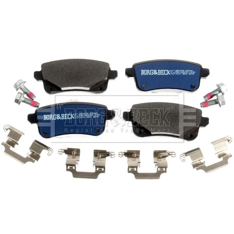 Borg & Beck Front & Rear Brake Discs & Pads fits Nissan Juke 2019 on 1.0 1.6