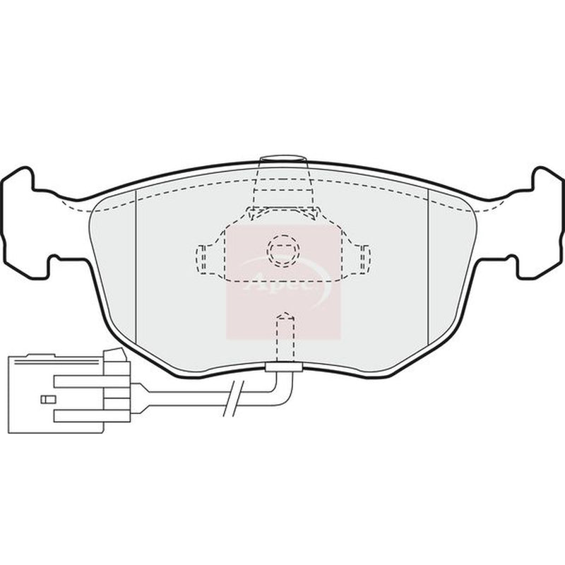 Apec Front Brake Pad Set fits Ac Ace 1995-2000 4.6 4.9