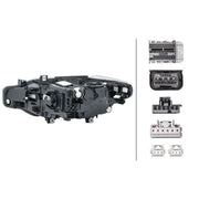 Hella Headlight Headlamp LED Right fits BMW 3 2011-2019