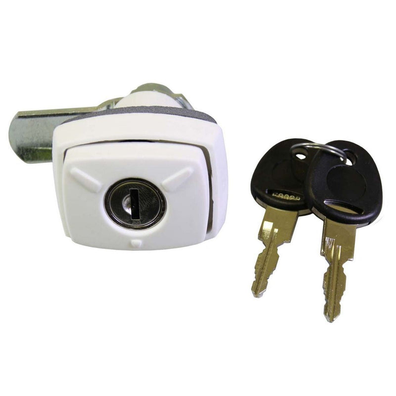 FAP Square Push Lock White Caravan/Motorhome Part Nova - Dynamic Drive