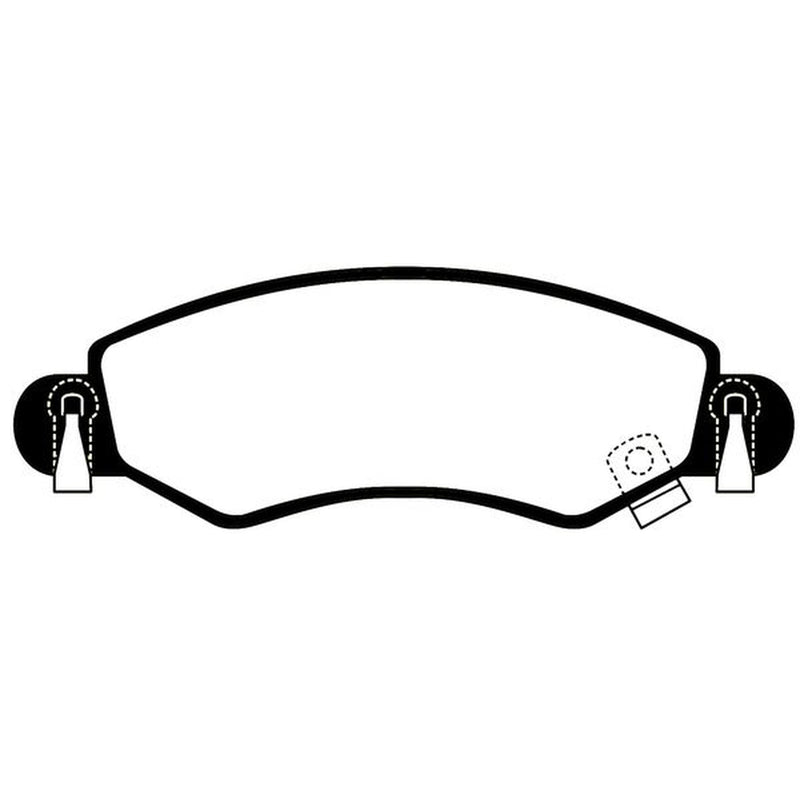 Abtex Front Brake Pad Set fits Opel Agila A 2000-2007 1.0 1.2 1.3