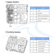 Baridi Tabletop Dishwasher 8 Place Settings 8L Capacity - Silver DH87 Baridi - Dynamic Drive