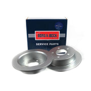 Borg & Beck Rear Brake Discs & Pads fits Ssangyong Actyon Sports I 2011 on 2.0