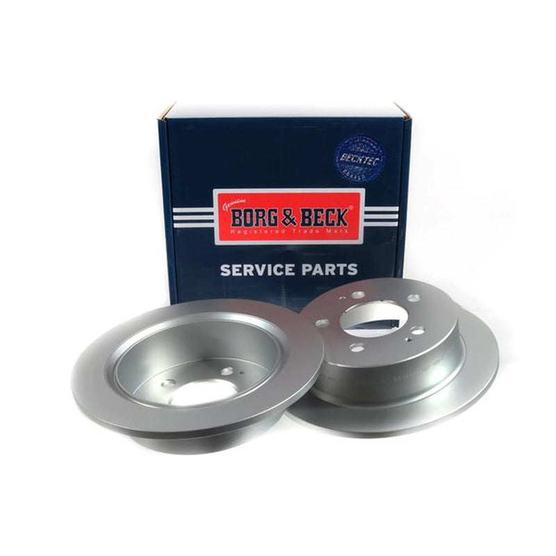 Borg & Beck Rear Brake Discs & Pads fits Ssangyong Actyon Sports I 2011 on 2.0