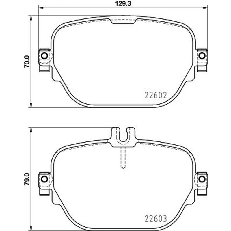 DON Rear Brake Pad Set fits Mercedes-Benz Cls 2017 on 257.359