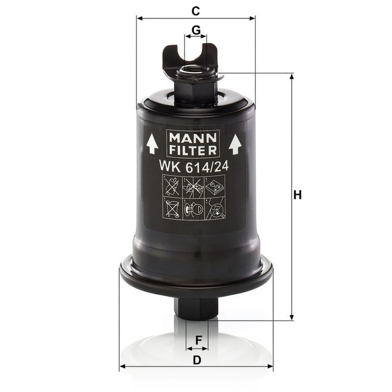 MANN-FILTER Full Service Kit with Air, Oil, Fuel & Cabin Fil fits Toyota Harrier