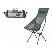 Folding Grey Camping Chair High Back Pack Away Fishing Beach Picnic Outdoors Summit  - Dynamic Drive