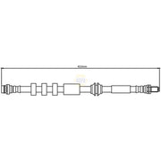 NAPA Brake Hydraulic Hose Line Front fits Land Rover Discovery Sport 2015 on 2.0