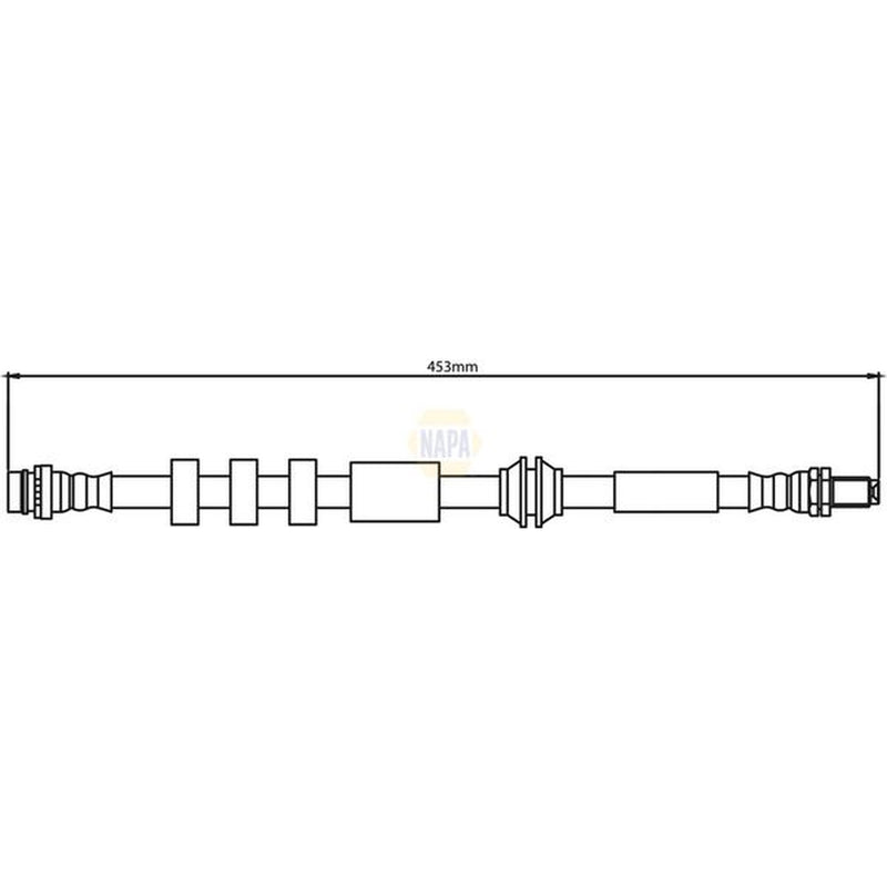 NAPA Brake Hydraulic Hose Line Front fits Land Rover Discovery Sport 2015 on 2.0