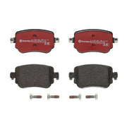 Brembo 4 x Rear Brake Pad Set fits Audi A1 2011-2018 1.0 1.4 1.8 2.0