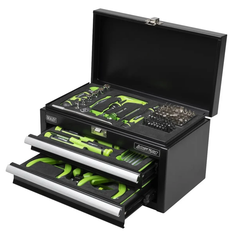 Sealey S01335 Siegen Mini Toolbox 2 Drawer with Tool Kit 111pc - image 1