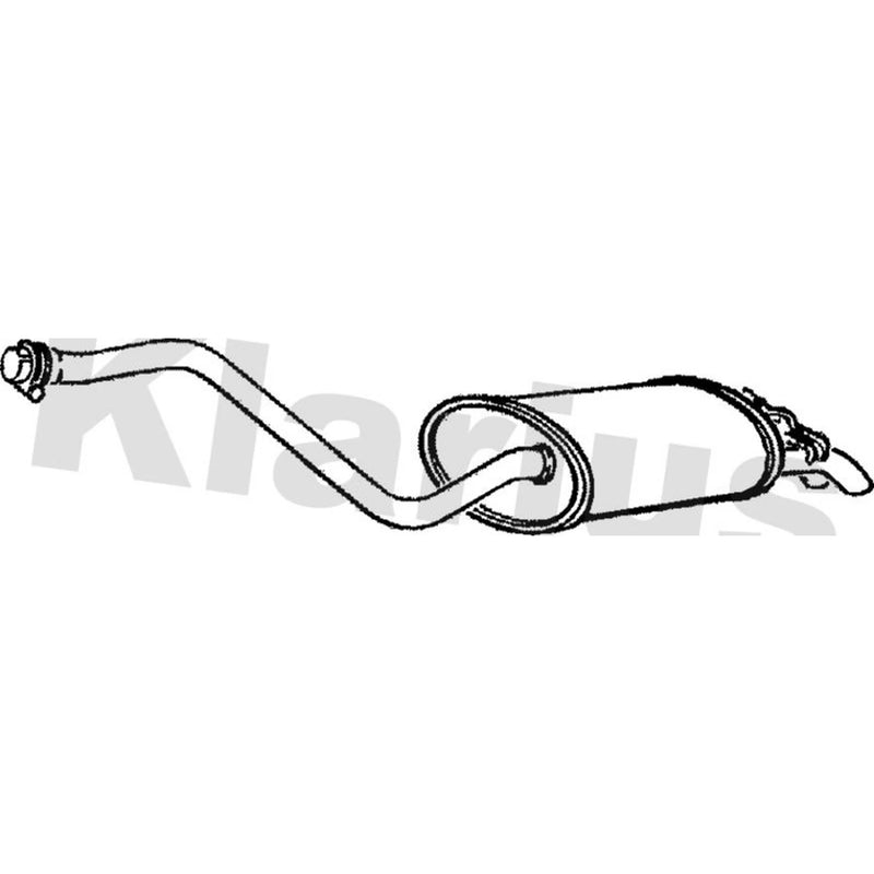 Klarius Box With Tail Pipe Rear fits Mercedes-Benz 190 1982-1993