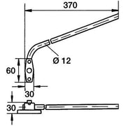 Hella Exterior Mirror Holder Right Steel
