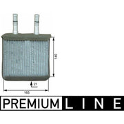 Mahle Heater Matrix Core Heat Exchanger fits Hyundai Amica 1998-2008 1.0 1.1