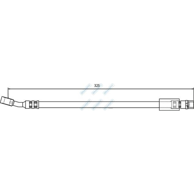 Apec Brake Hydraulic Hose Line Front fits Opel Meriva A 2003-2010