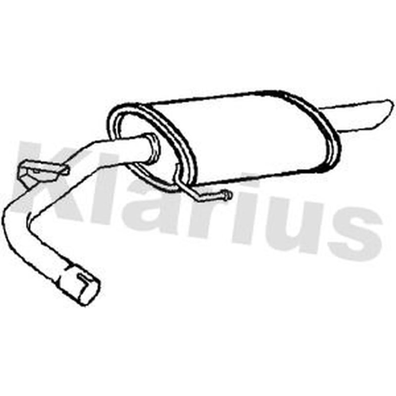 Klarius Box With Tail Pipe Rear fits BMW 1 2004-2011